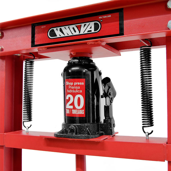 Knova Prensa Hidráulica con gato tipo botella de 20 Ton B Distancia máxima de trabajo 1080 mm