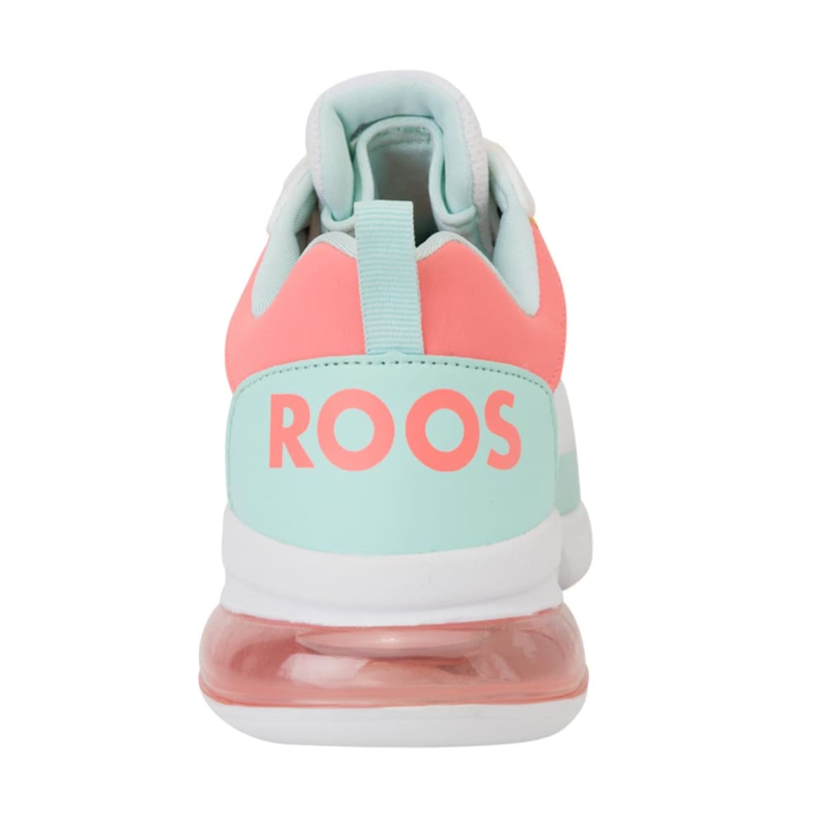 Tenis deportivos para caminar de mujer marca Kangaroos, color blanco con tintes pastel, mod. 1026091