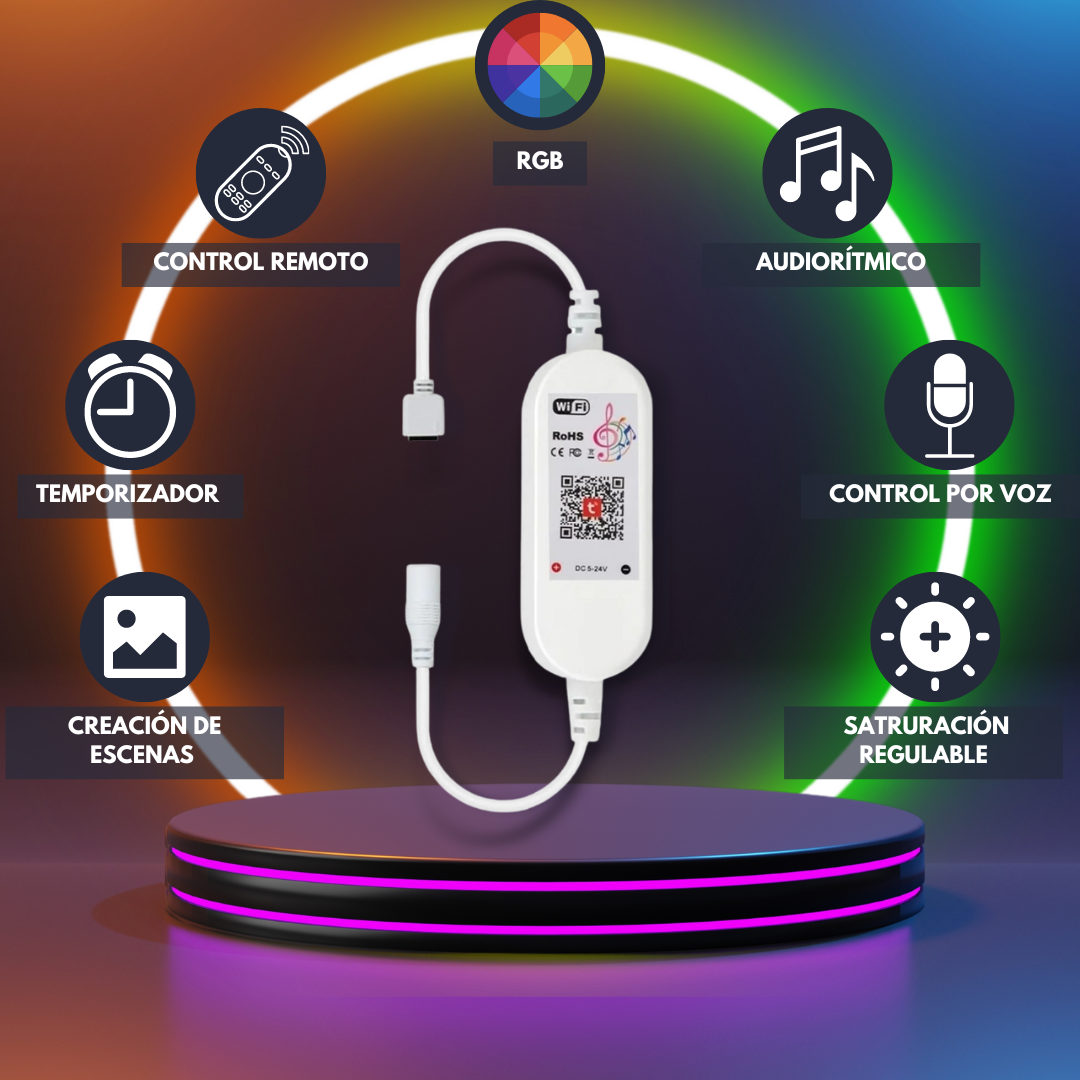 Yeelight Smart tira de luz LED RGB WiFi, 2M/extensible hasta 10M,  multicolor, regulable, sincronización de música, tira de luz de cinta,  control de aplicación y voz, funciona con Alexa/Homekit/asistente de  Google, no