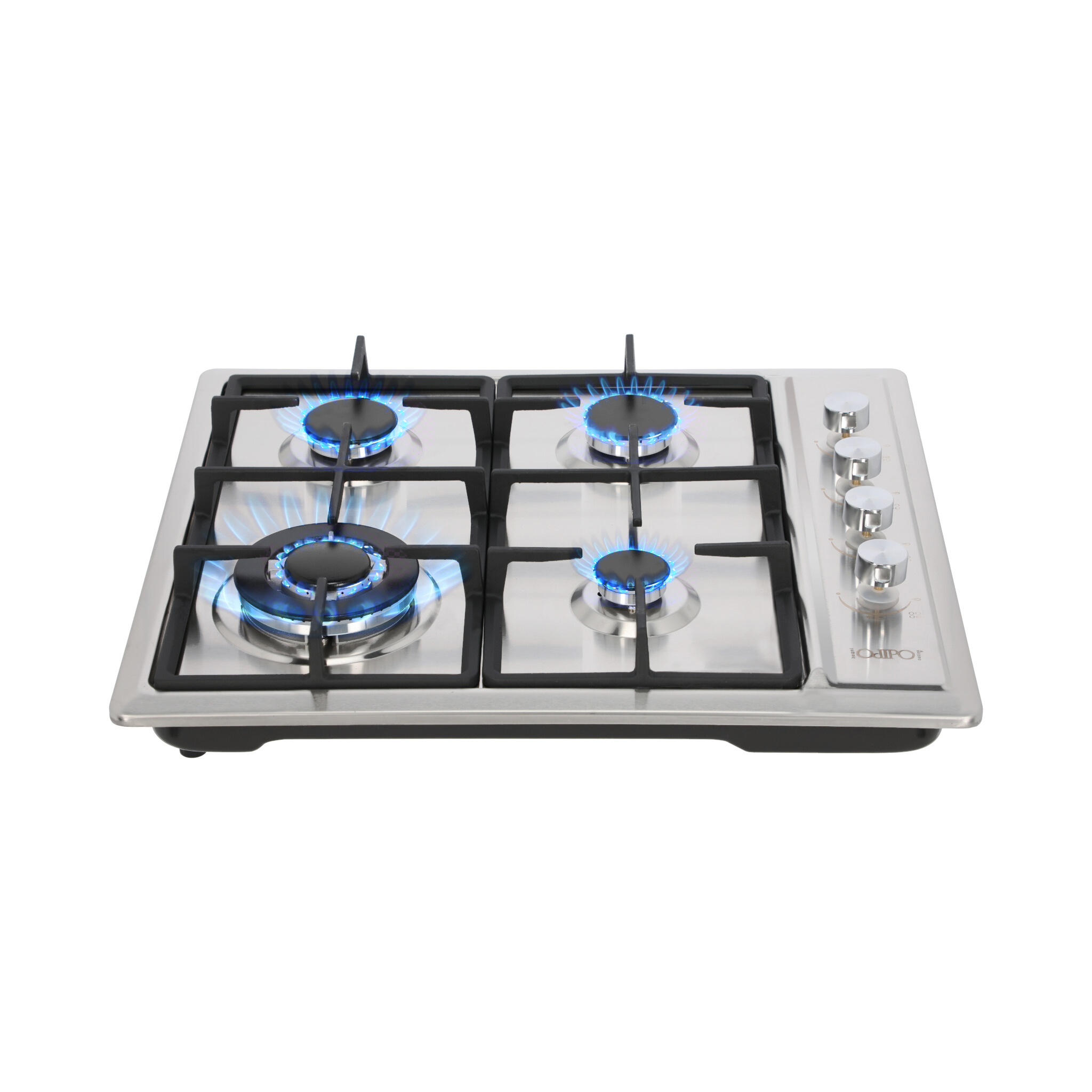 Combo Parrilla Inox Vulcano 60cms Y Campana Pared 90cm Cristal Matrix