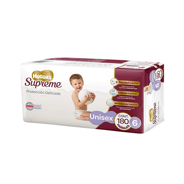 Pañales para bebé Etapa 6 unisex 5 paq de 36 pañales c/u