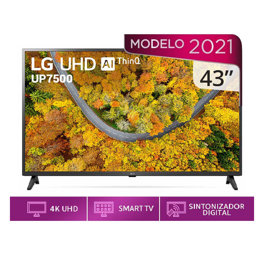 Pantalla 43UP7500PSF LG UHD AI ThinQ 43'' Producto Reacondicionado Grado A
