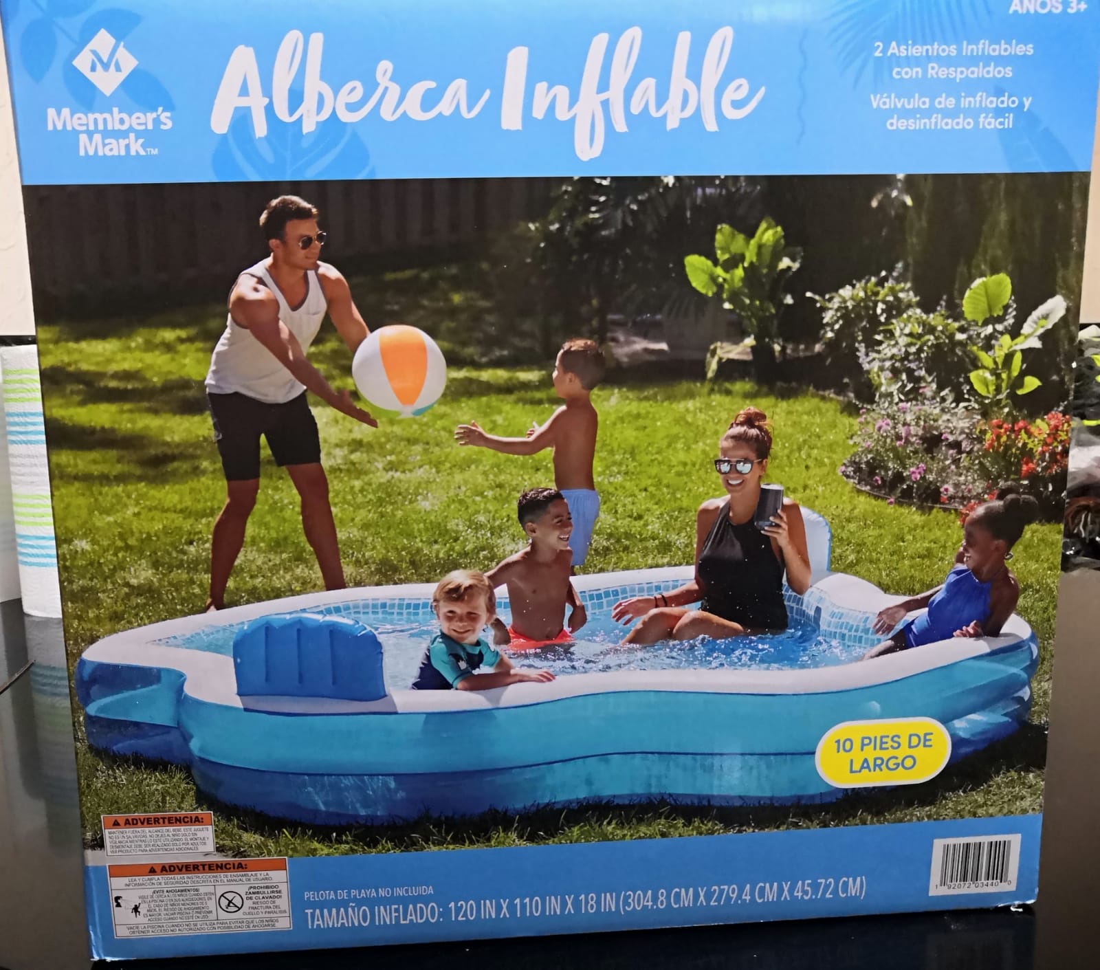 Alberca Inflable Familiar Con 2 Asientos