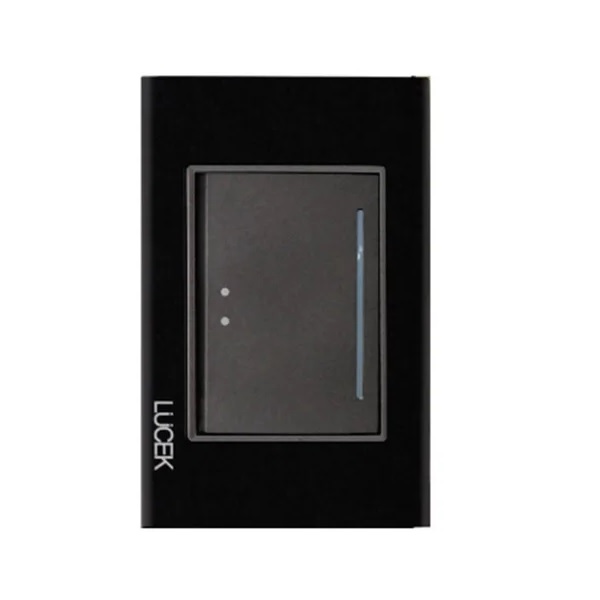 Placa Cristal Negro 1 Interruptor De Escalera Lucek