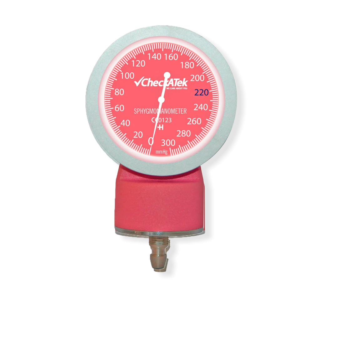 Kit doble baumanómetro aneroide con estetoscopio adulto, rosa B2-6D Checkatek