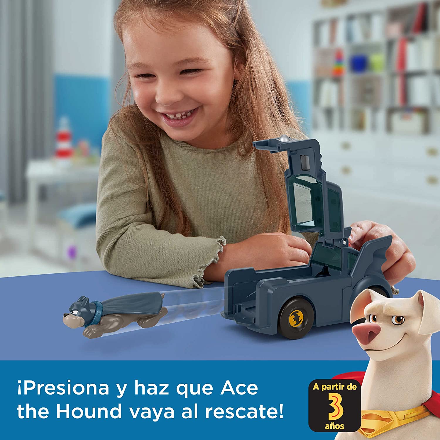 Dc Liga de supermascotas Ace vehiculo  Lanzador Super pets