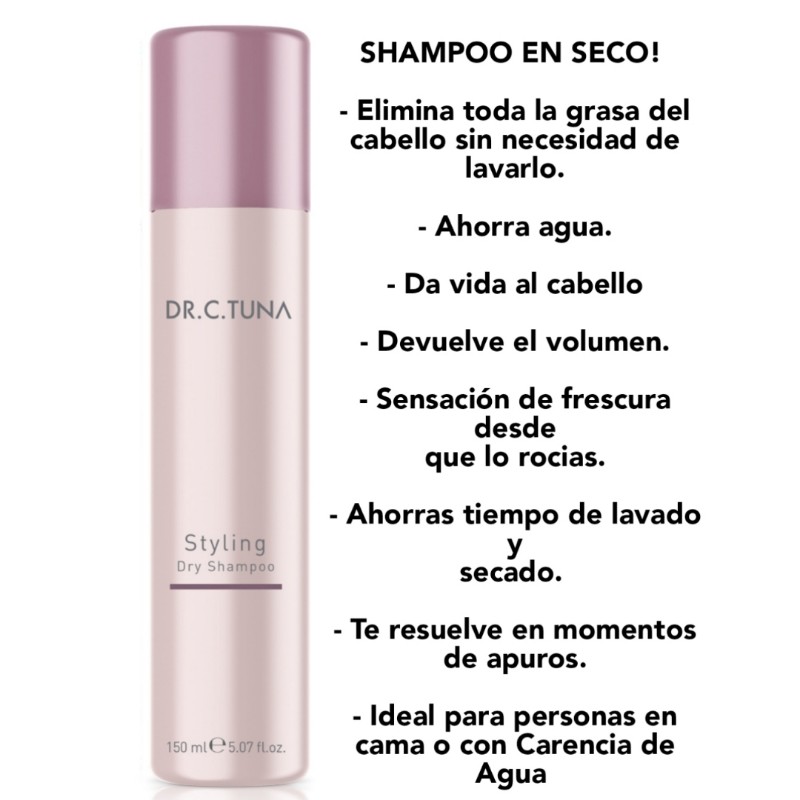 Shampoo Seco Styling Dry by Farmasi Dr C Tuna Lavado en Seco