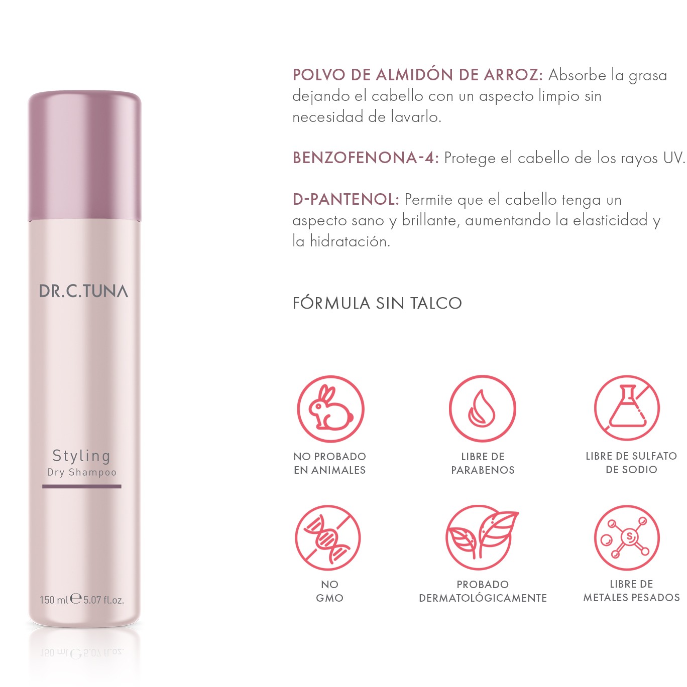 Shampoo Seco Styling Dry by Farmasi Dr C Tuna Lavado en Seco