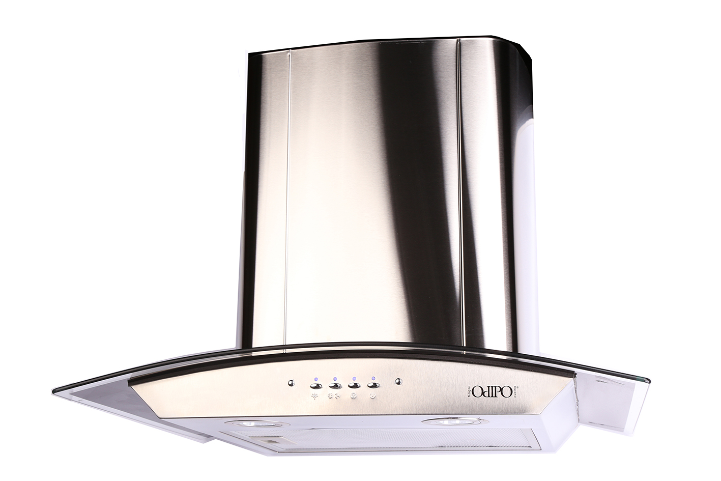 Combo Parrilla Inox Vulcano 60cms Y Campana Pared 60cm Cristal Marex