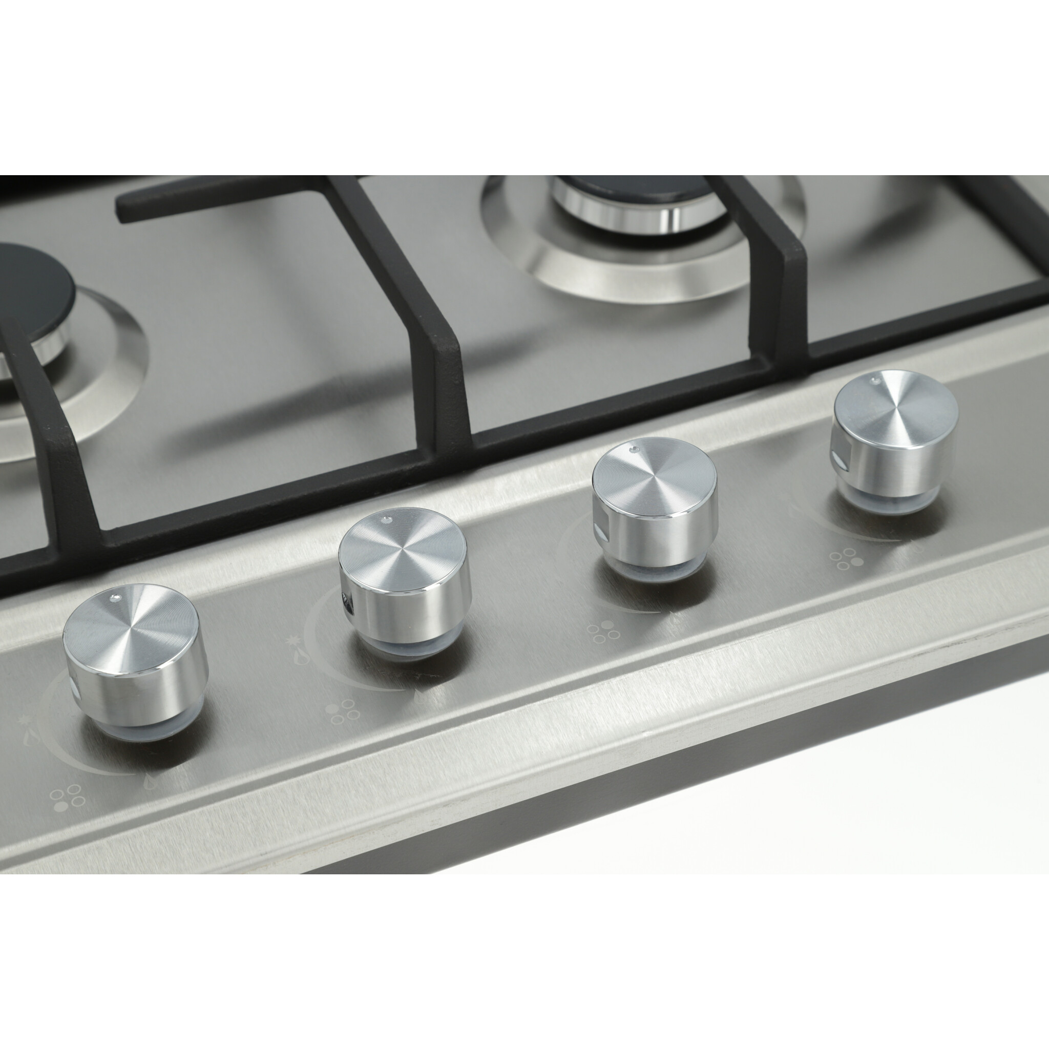 Combo Parrilla Inox Vulcano 60cms Y Campana Pared 60cm Cristal Marex