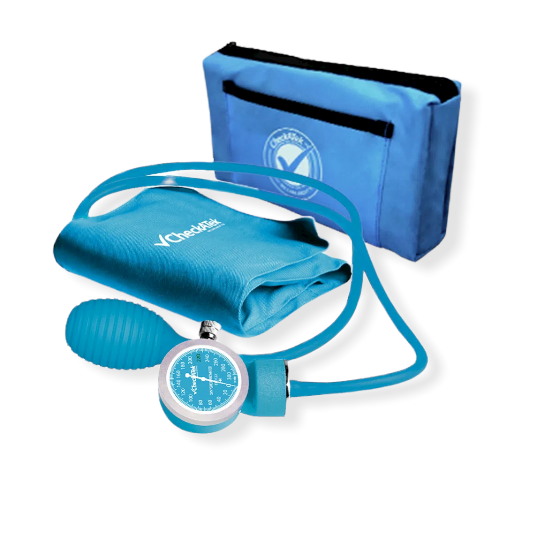 Kit baumanómetro aneroide con estetoscopio adulto sencillo, azul cielo B2-1S Checkatek