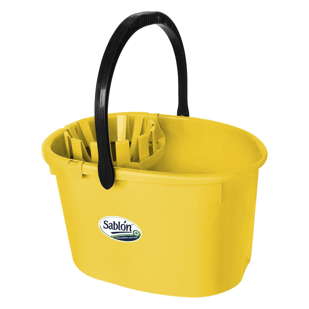 CUBETA AMARILLA CON EXPRIMIDOR CAPACIDAD 17 LITROS