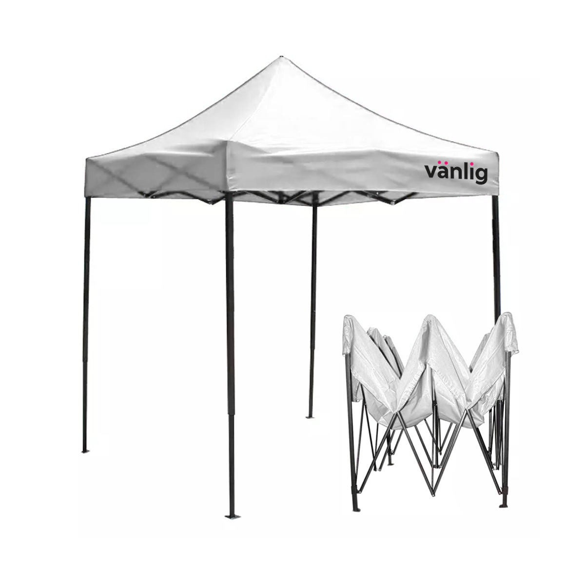 Carpa Toldo Plegable 2x2 Blanco Reforzado Impermeable Jardín 2 X 2 VANLIG