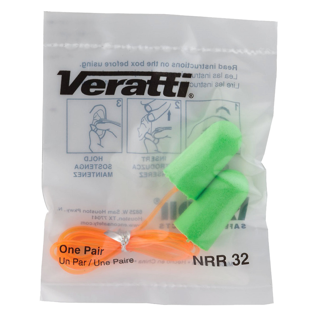 TAPÓN AUDITIVO ESPONJA CON CORDÓN DE PVC NRR 32 /25 PIEZAS