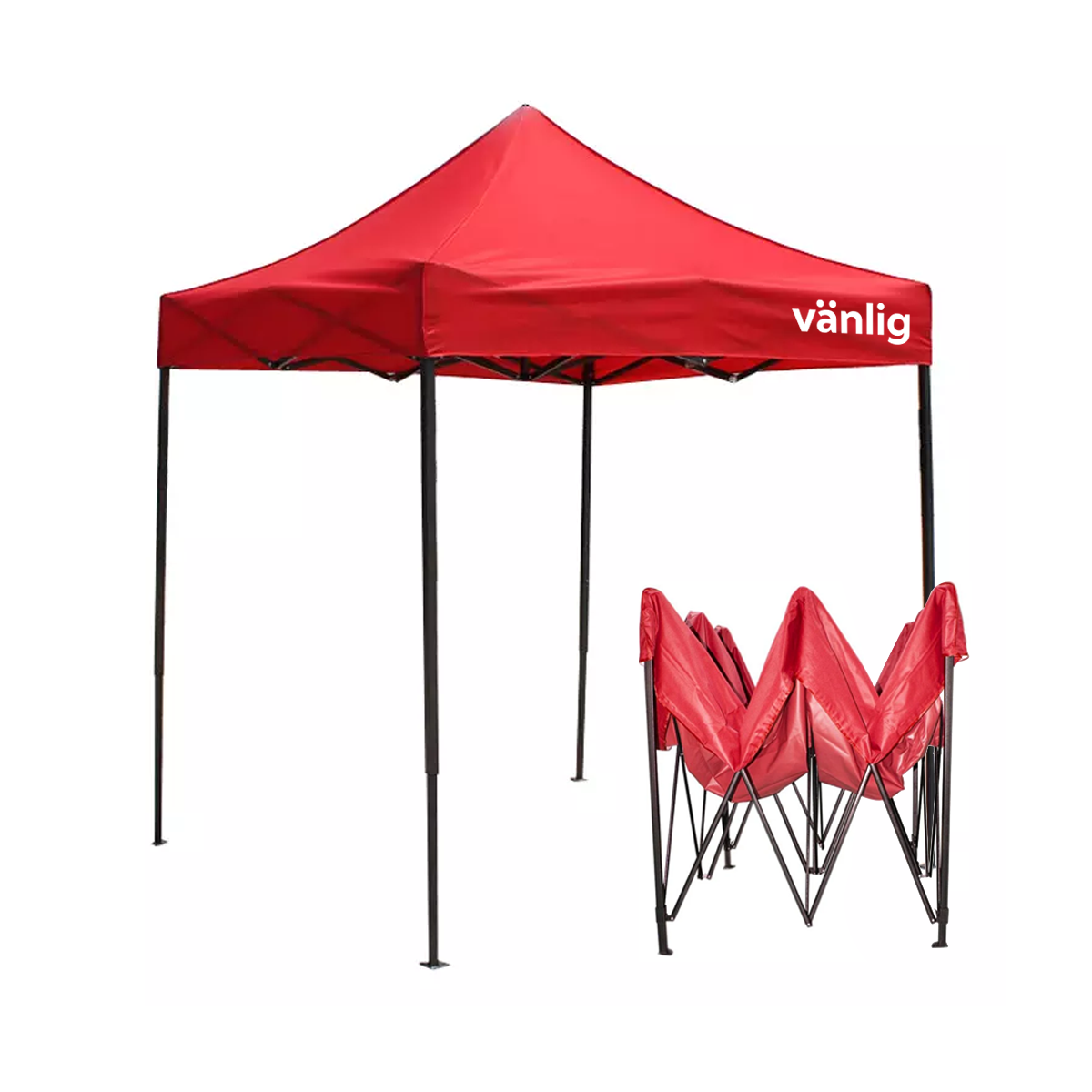 Carpa Toldo Plegable 2x2 Rojo Reforzado Impermeable Jardín 2 X 2 VANLIG
