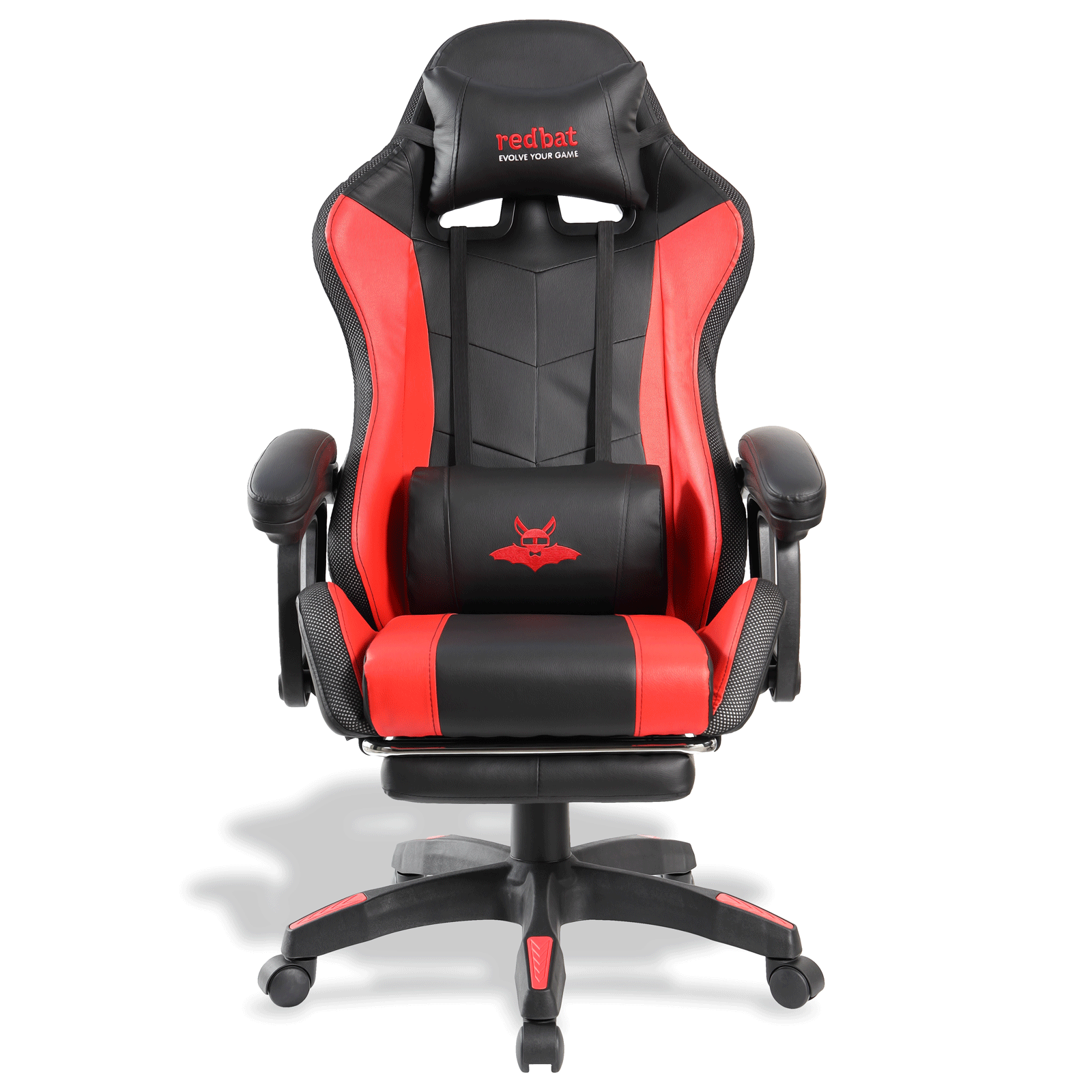 Silla Gamer Redbat Spark A-35 color Rojo, Iluminación LED, Piel Sintética, Bocinas, Descansapiés.