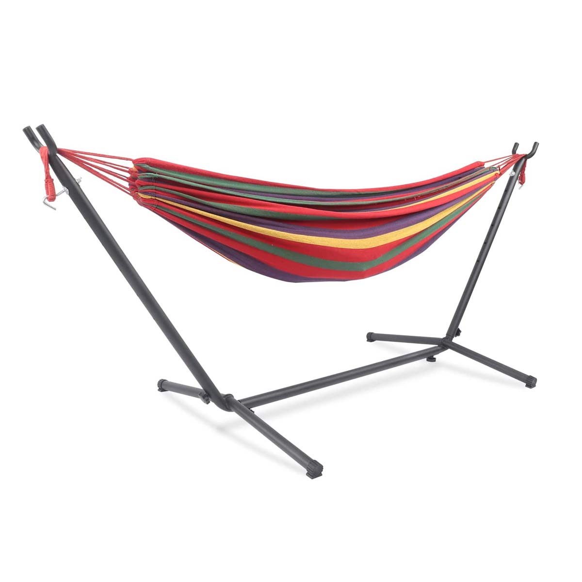 Hamaca Roja Doble Base Soporte De Acero Y Estuche Portatil VANLIG®