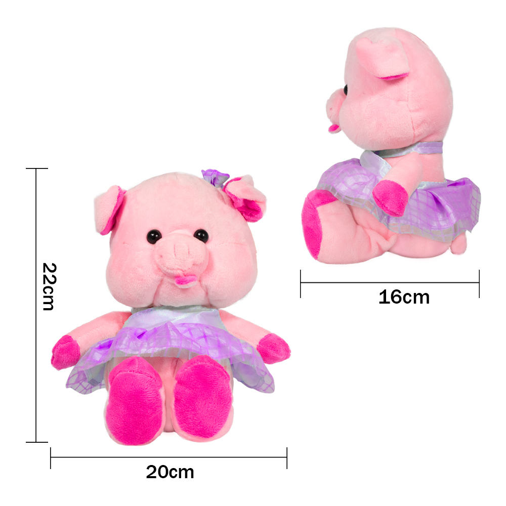 Peluche Puerquitas Bailarinas Paquete 3 Pz Tela Suave Relleno Ligero