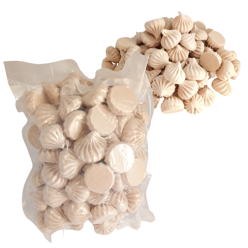 Merengues o Suspiros de sabor chocolate a granel 100 g 3 bolsas Roev Reposteria
