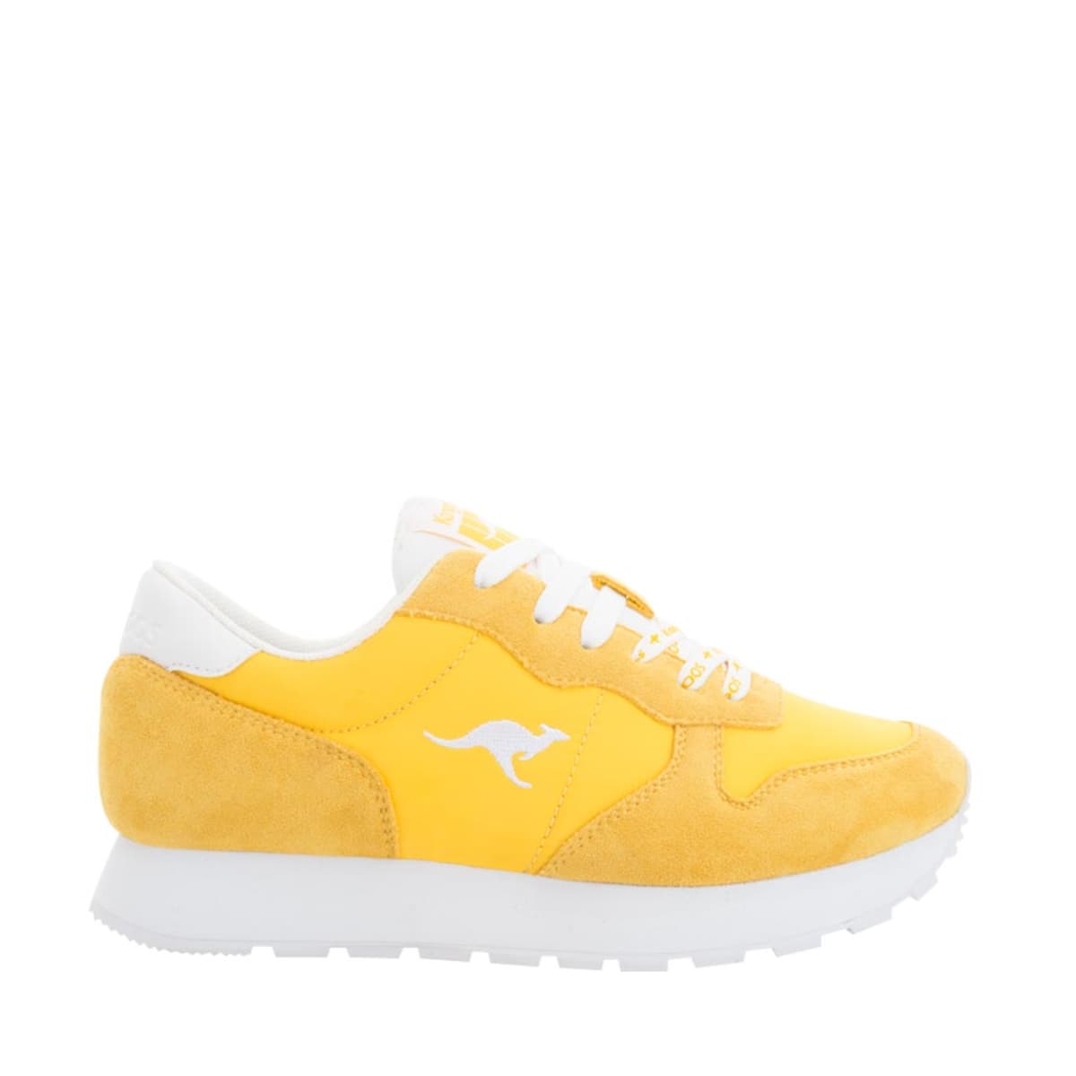Tenis casual urbano choclo amarillo de mujer marca Kangaroos, mod. 1025059