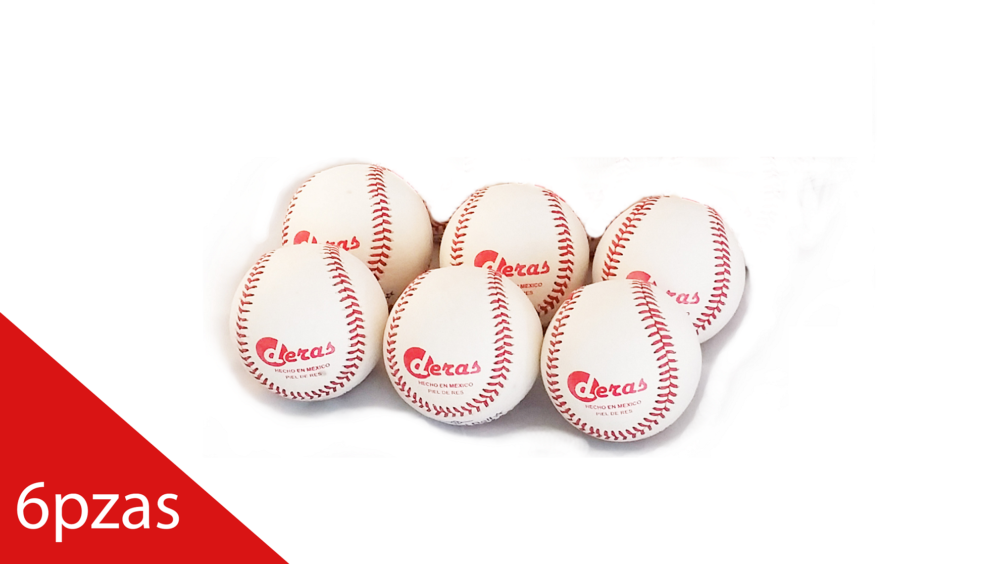 PELOTA BEISBOL DERAS GOLD (SELLO NEGRO) SIX PACK