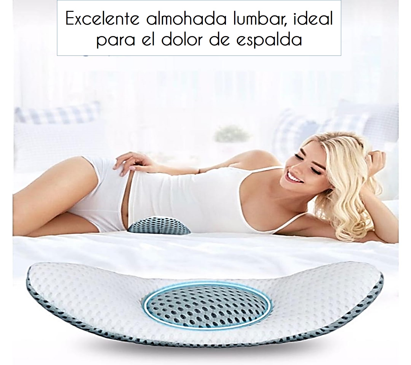 Cojin Almohada Lumbar Ortopedica Respaldo Ergonomica Fit