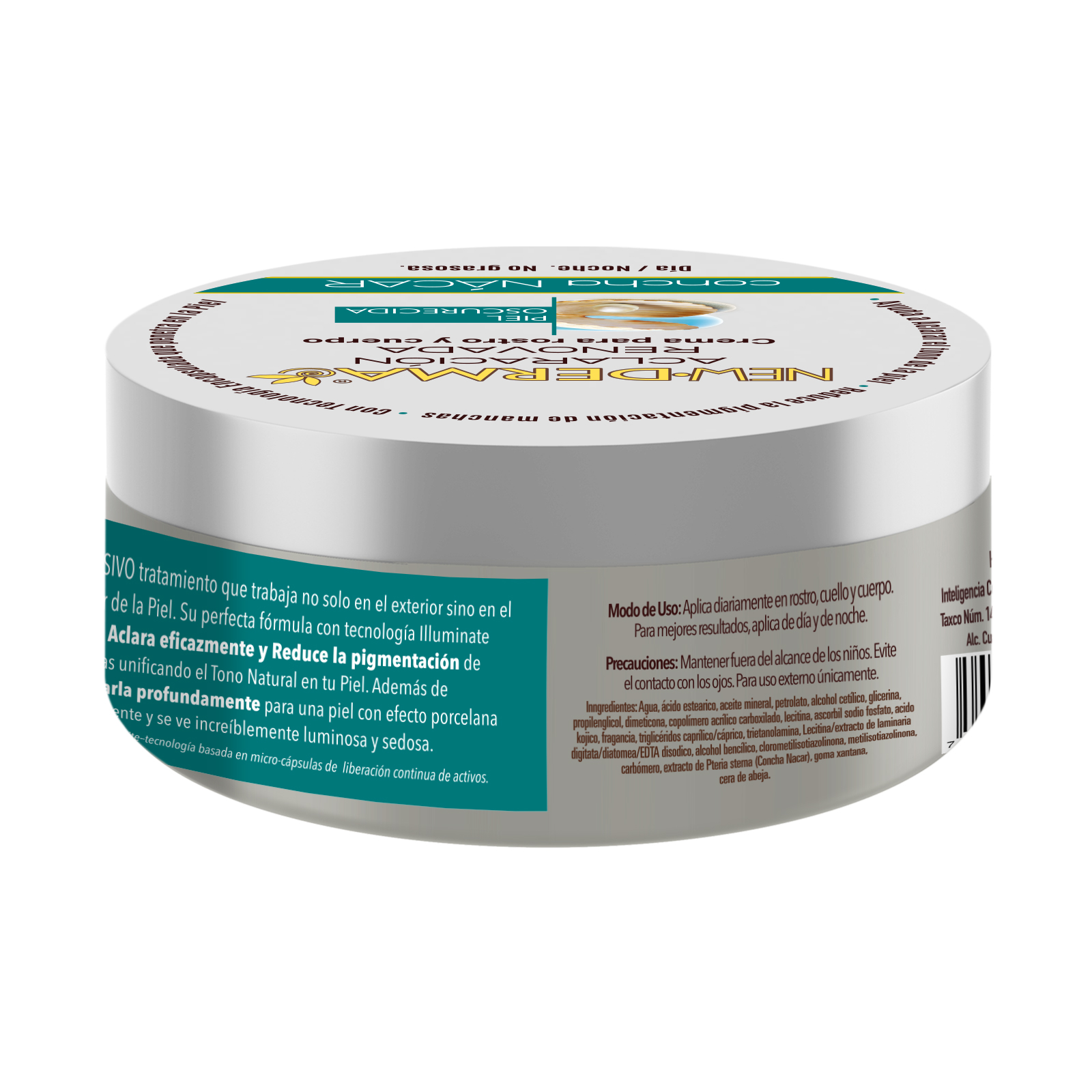 New Derma Crema Corporal Concha Nacar 200 + 400 Ml - 2 Pz