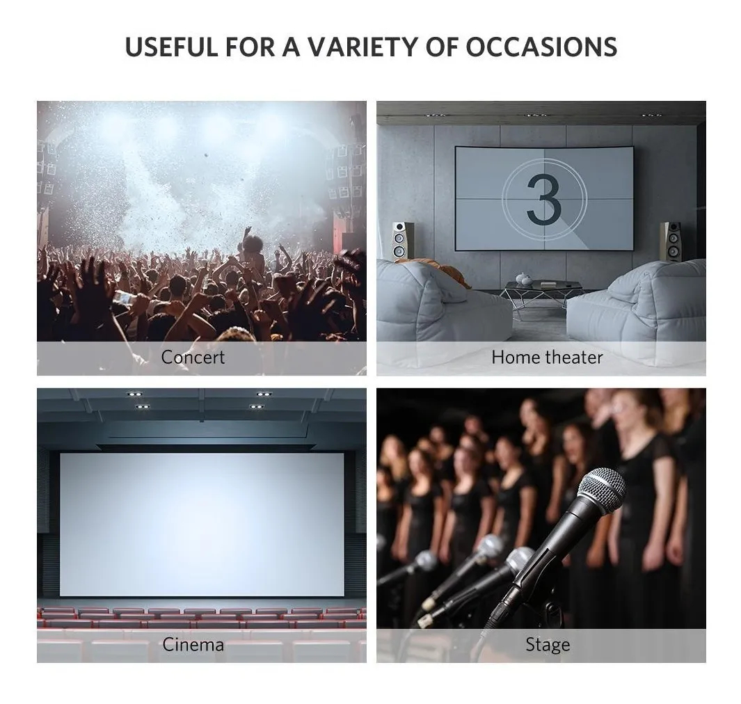 Cable Audio Ugreen Mini Jack 3.5mm Hembra A 2rca Macho 1m