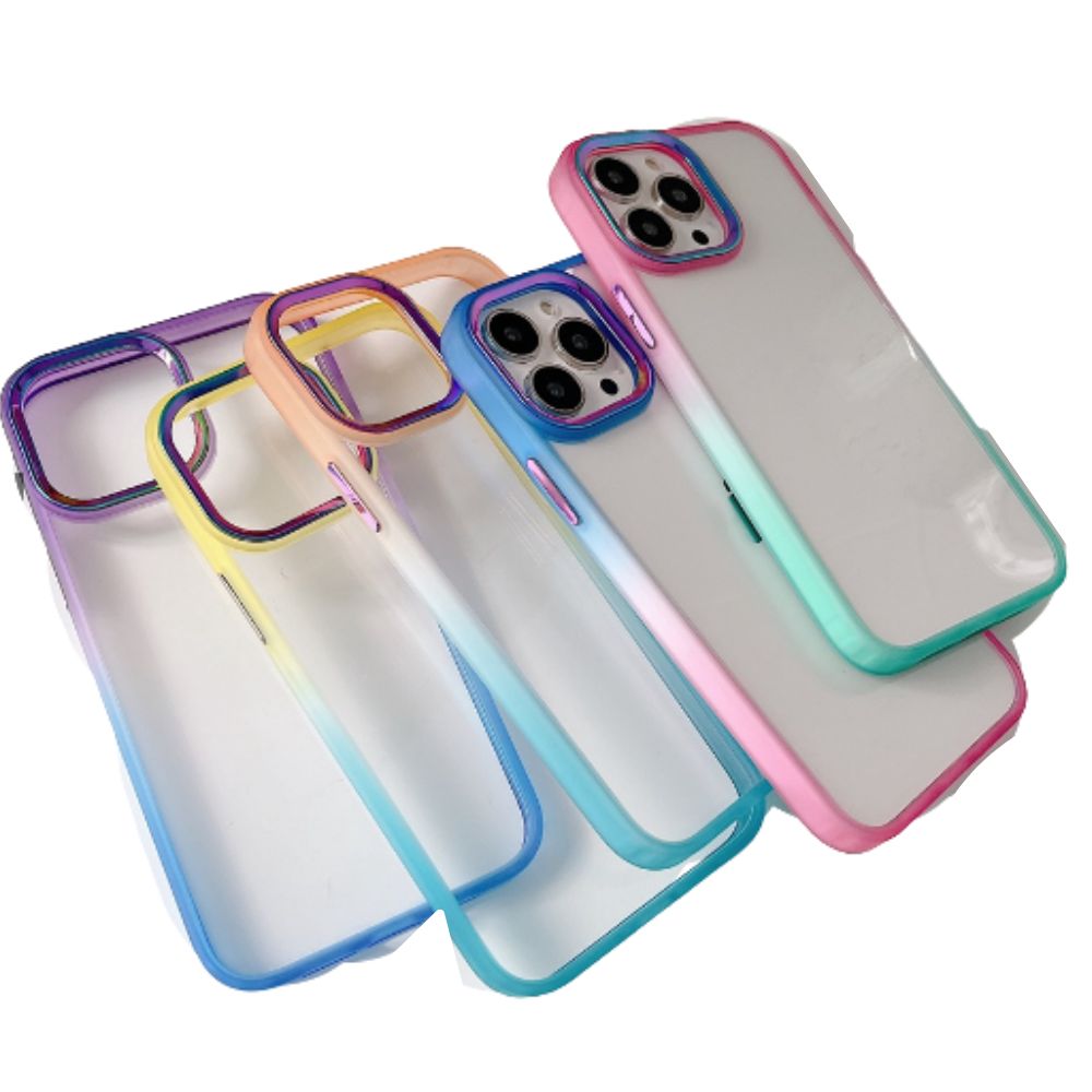 Funda protectora transparente para iphone Gadgets & Fun con borde de color