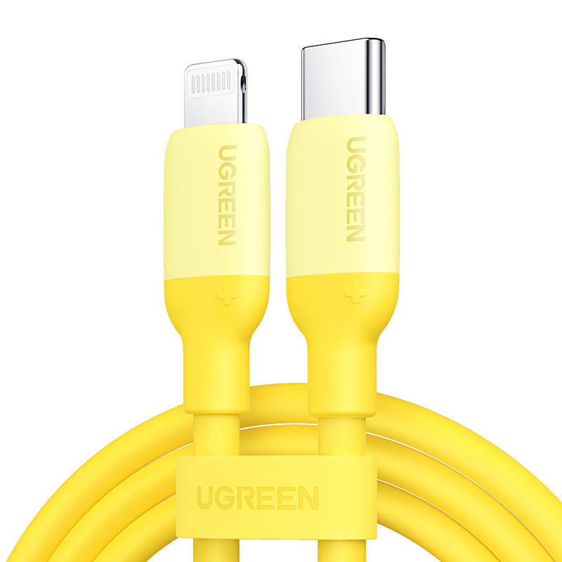 Cable Lightning Carga Rápida Usb Tipo C 1m Amarilo Ugreen