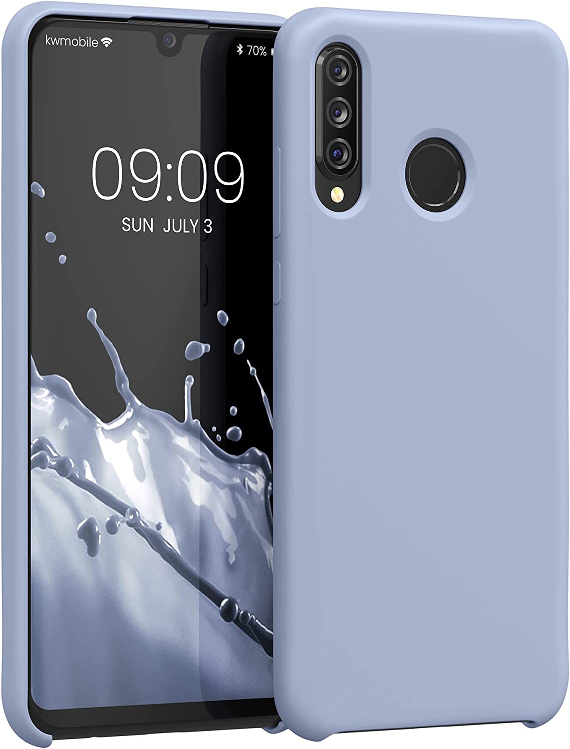 Carcasa Compatible con Huawei P30 Lite - Funda de Silicona para móvil - Cover Trasero en Azul Claro Mate
