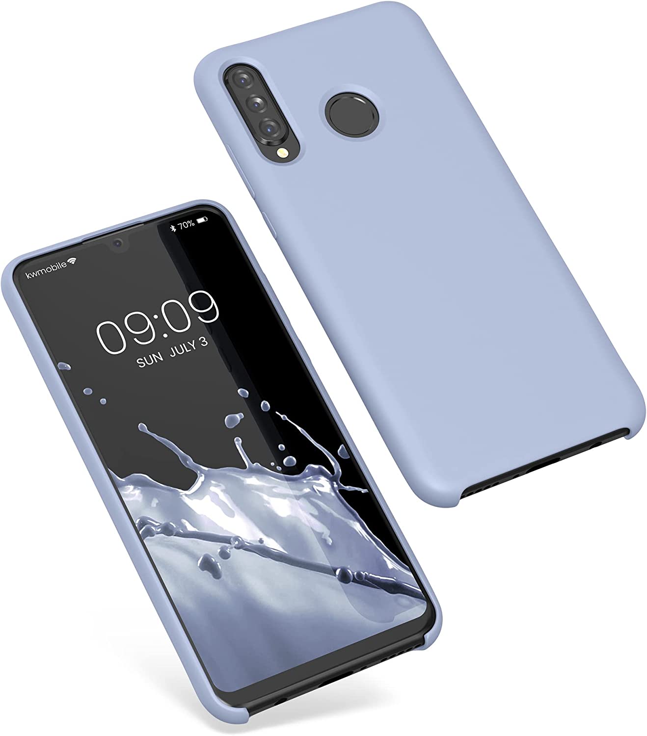 Carcasa Compatible con Huawei P30 Lite - Funda de Silicona para móvil - Cover Trasero en Azul Claro Mate