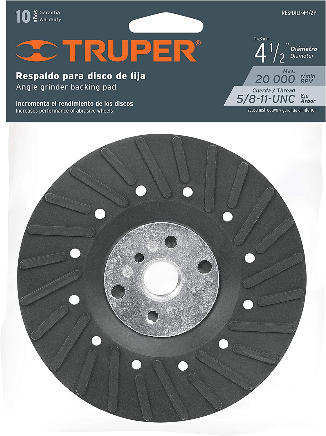 Respaldo para Disco de Lija 4-1/2 RES-DILI-4-1/2P