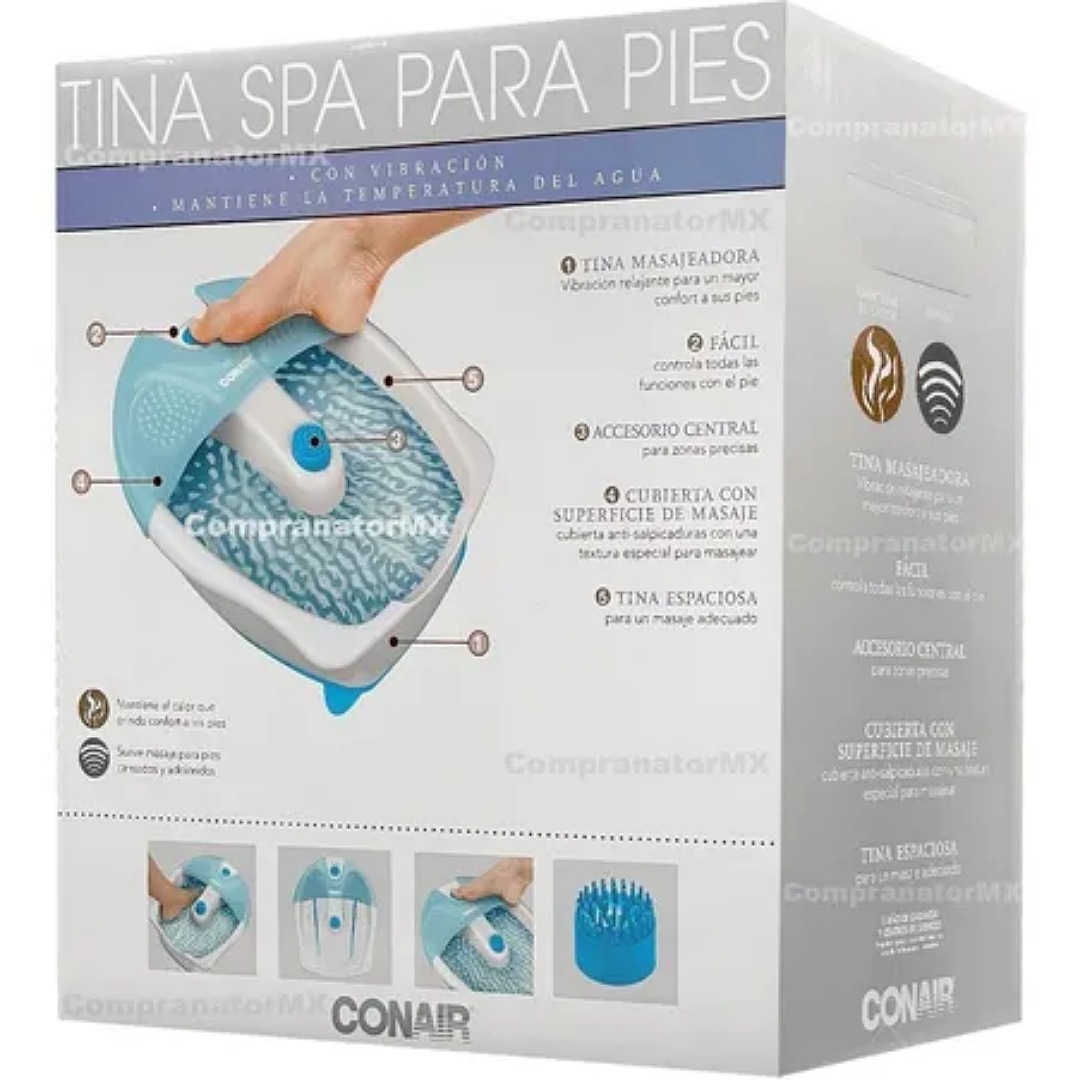 Tina Para Pies Conair Con Vibración Relajante Spa Pedicure