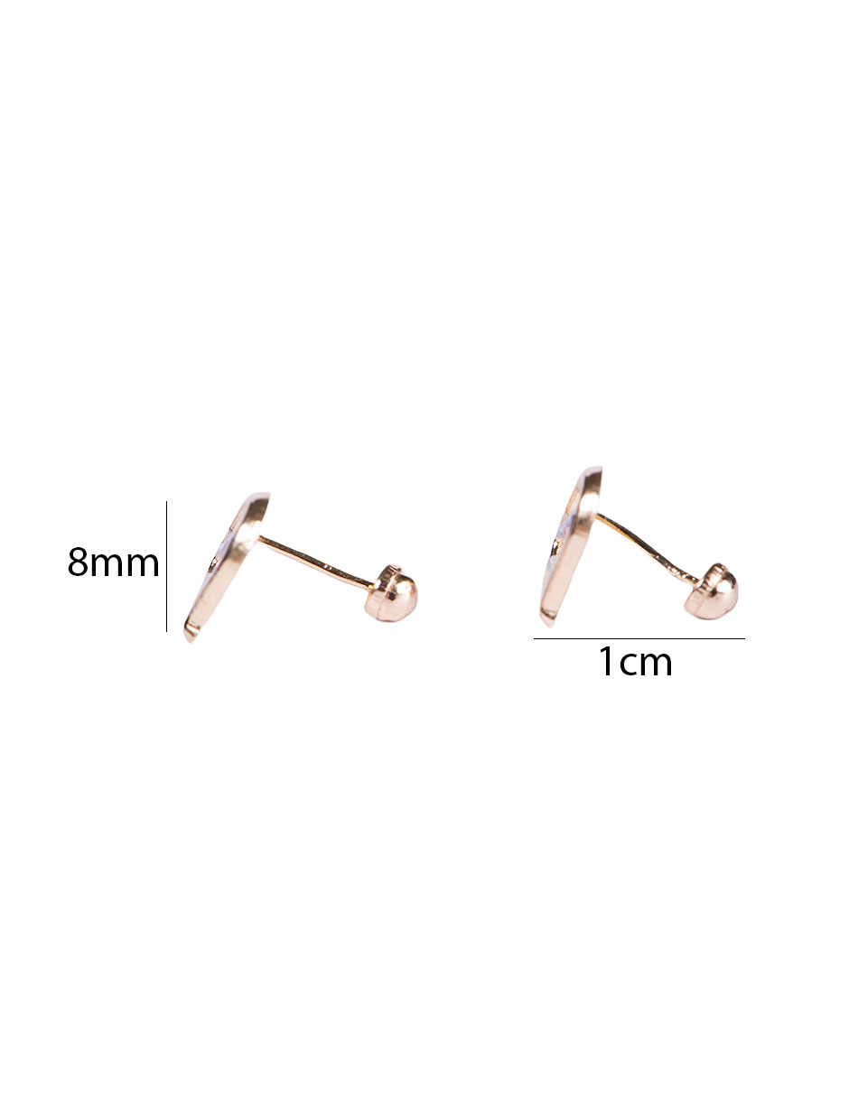 Broquel en Forma de Corazón, en Oro de 10k - Mancini Joyas