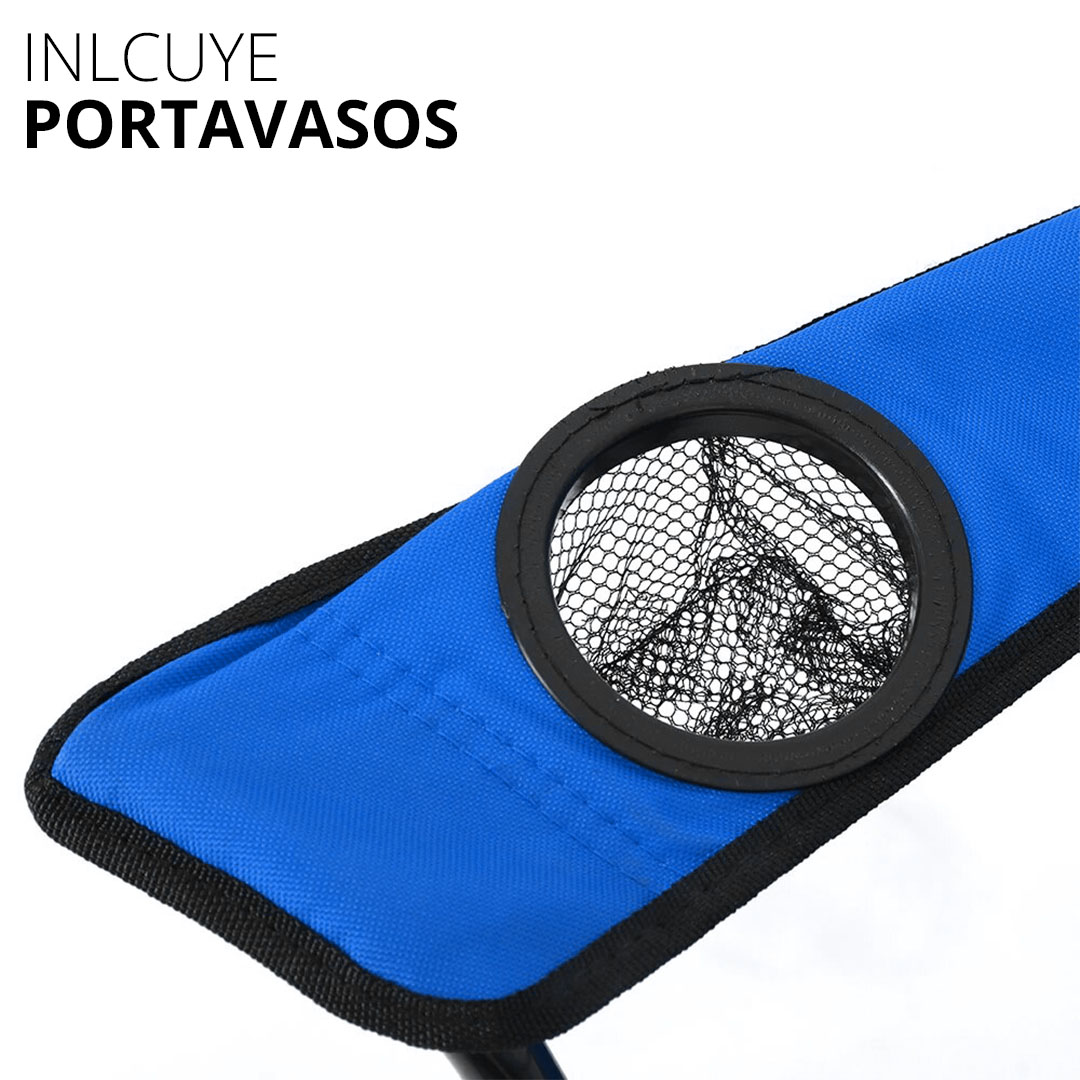 Set de 2 Sillas Camping Y Playa Plegable Portatil Para Exteriores Gaon