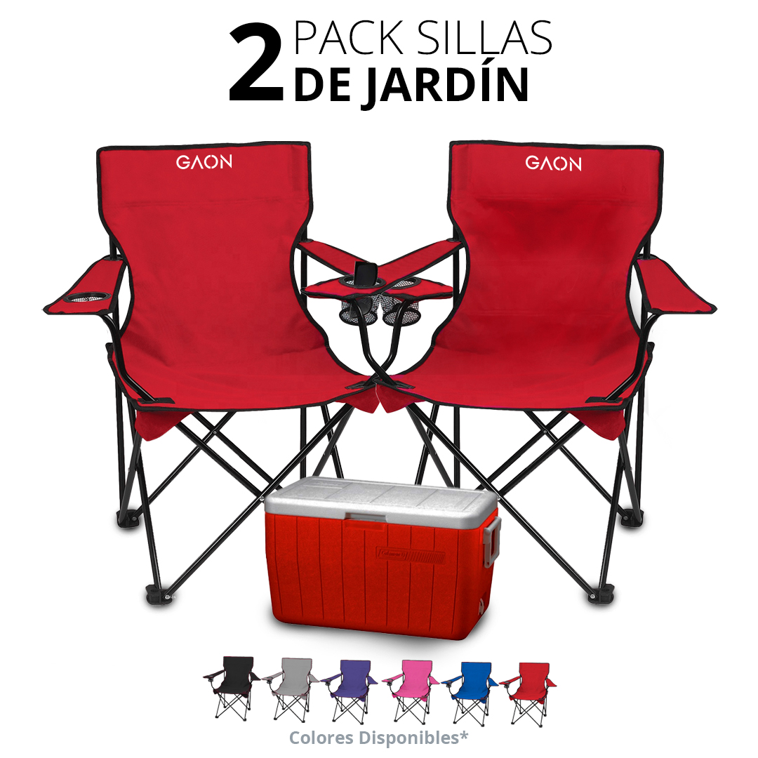 Set de 2 Sillas Portatil Plegable De Descanso Para Jardin Y Exteriores