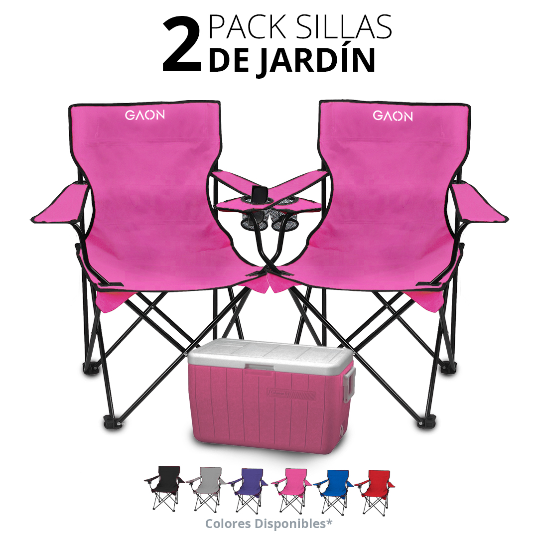Set de 2 Sillas Portatil Plegable De Descanso Para Jardin Y Exteriores
