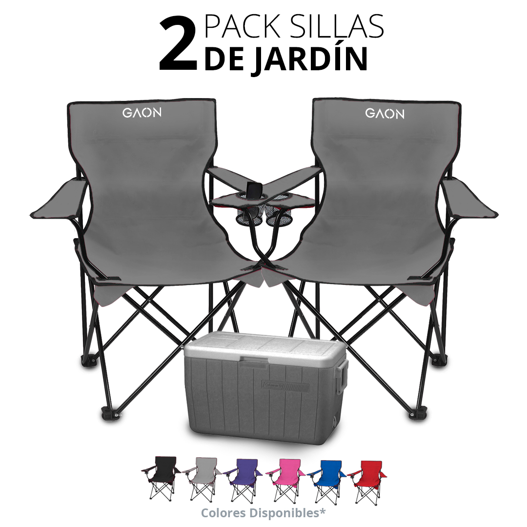 Set de 2 Sillas Portatil Plegable De Descanso Para Jardin Y Exteriores