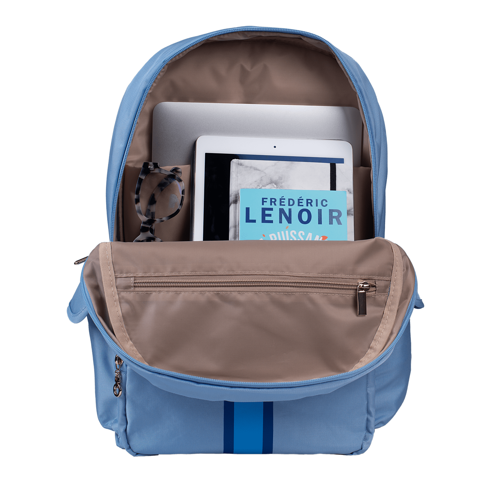 LuckyLy Mochila para Laptop Mujer hasta 15.6 Pulgadas, Moderna con Múltiples Compartimentos, Modelo Myka, Azul