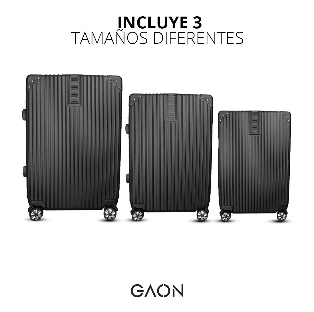 Set 3 Maletas De Viaje Con Ruedas Para Equipaje Gaon