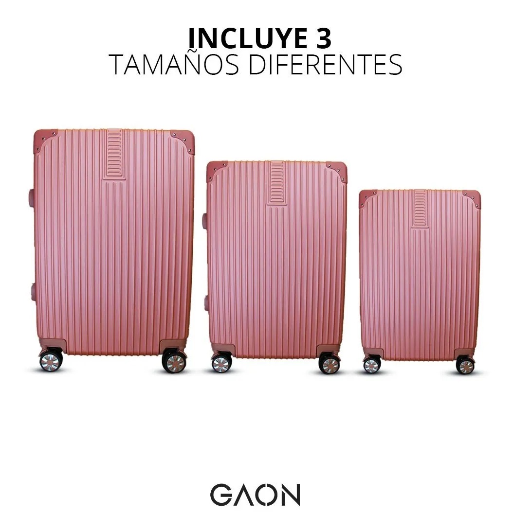 Set 3 Maletas De Viaje Con Ruedas Para Equipaje Gaon