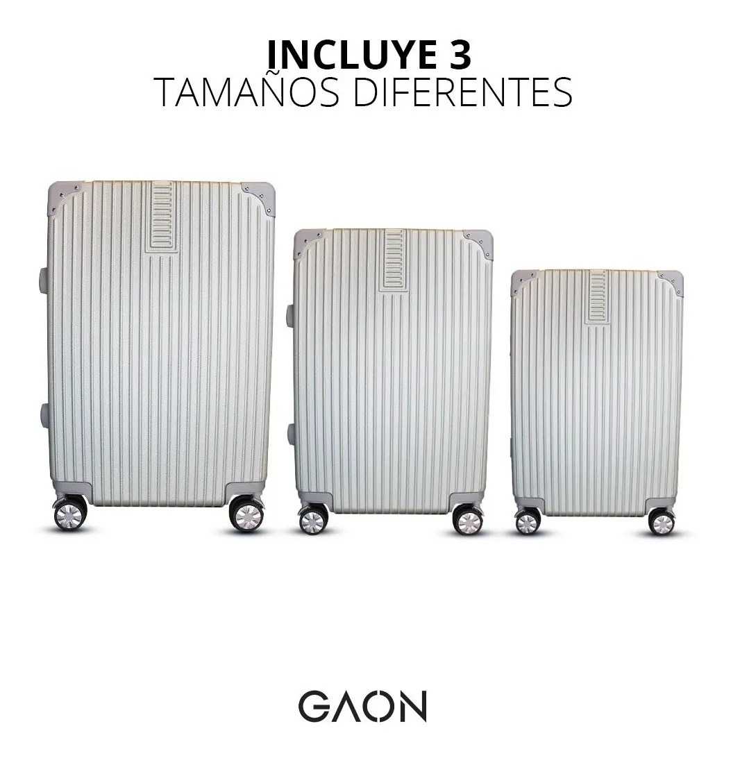 Set 3 Maletas De Viaje Con Ruedas Para Equipaje Gaon