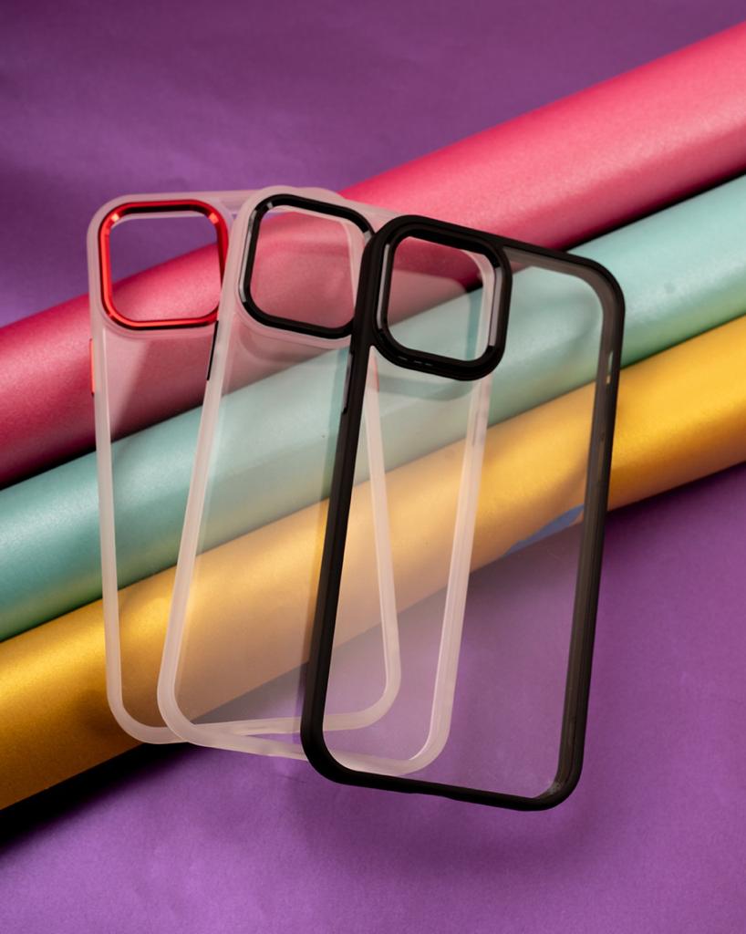 Funda protectora transparente para iphone Gadgets & Fun con borde de color