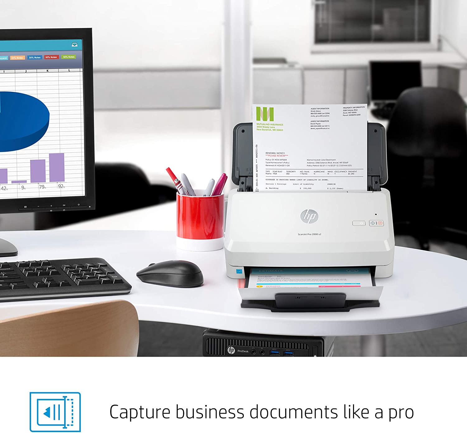 HP Scanjet Pro 2000 s2 Escáner de alimentación de Hojas