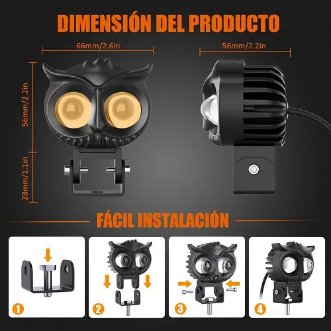 Par Faros Auxiliares Led 80w Alta/baja Doble Color Auto Moto
