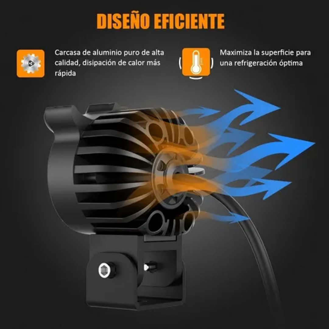 Par Faros Auxiliares Led 80w Alta/baja Doble Color Auto Moto