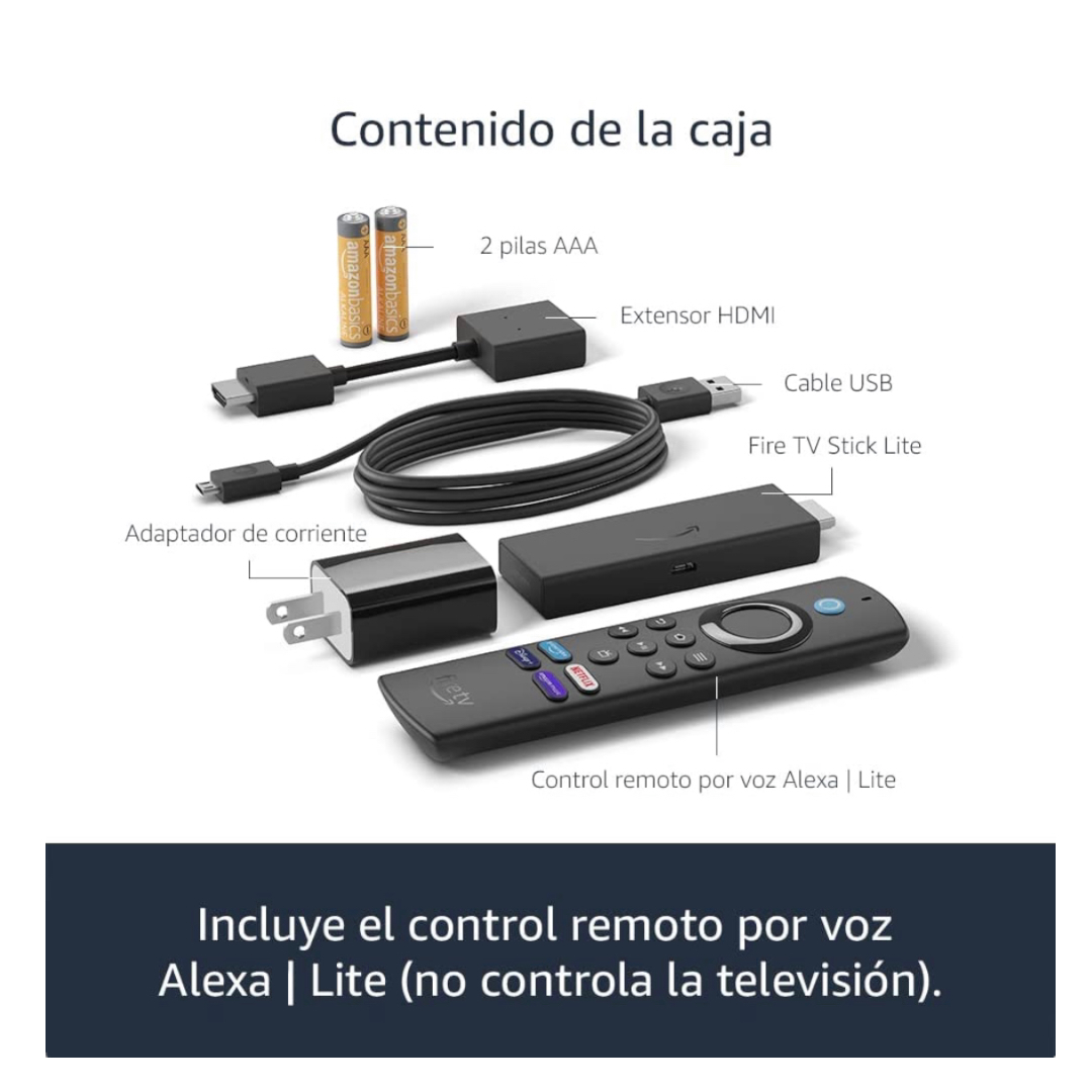 Amazon Fire Tv Stick Lite Control Remoto Por Voz Alexa Hd