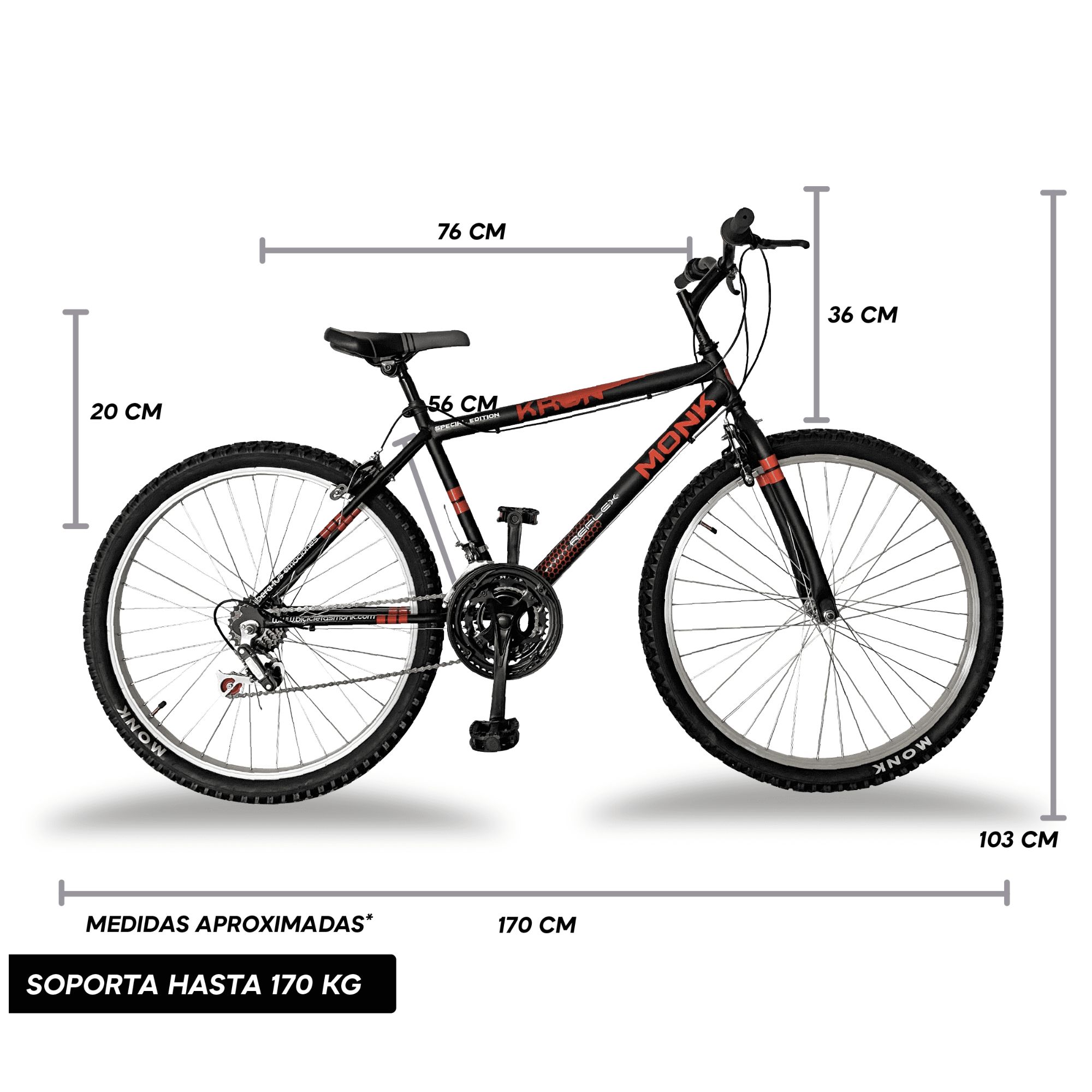 Kron Monk Reflex Rodada 26 18 Velocidades