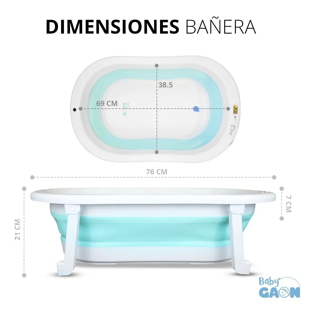 Bañera Tina De Baño Para Bebe Plegable Portatil Casa Y Viaje